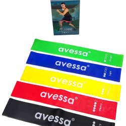 Avessa Lab-Set50 Latex Egzersiz Band Seti 5li