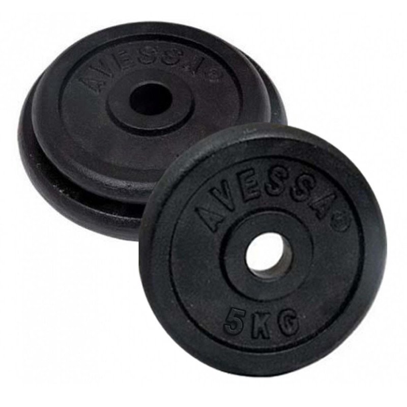 Avessa 5 kg Siyah Plaka Ağırlık Bar Plakası Döküm