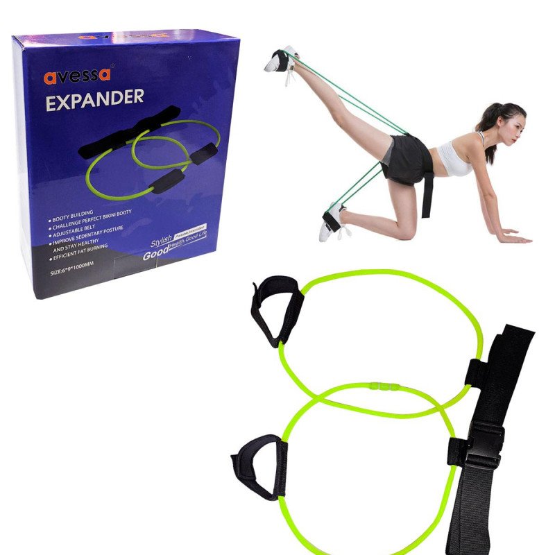 Avessa Belden Bağlamalı Hafif Direnç Lastiği Seti Yeşil EXSET-300