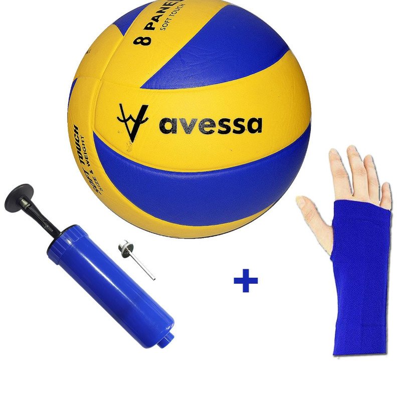 Avessa VL-400 Voleybol Topu El Pompası ve Parmak Geçmeli Voleybol Kolluğu