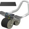Relife Ab-04 Ab Roller Dirsek Destekli Karın Çalıştırıcı, Otomatik Geri Tepme Özellikli, Diz Matlı Karın Kası Çalıştırıcı, Erkekler ve Kadınlar Için, Karın Kası Antrenmanı, Çift Tekerlekli