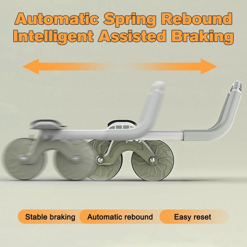 Relife Ab-04 Ab Roller Dirsek Destekli Karın Çalıştırıcı, Otomatik Geri Tepme Özellikli, Diz Matlı Karın Kası Çalıştırıcı, Erkekler ve Kadınlar Için, Karın Kası Antrenmanı, Çift Tekerlekli
