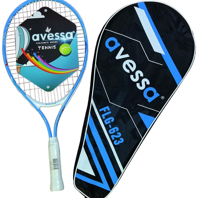 Avessa Flg-623M Tek Parça Yunus Balığı Desenli Tenis Raket Set Mavi