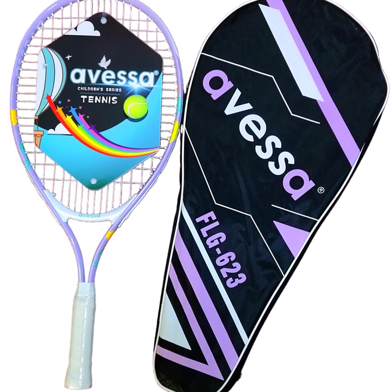 Avessa Flg-623L Tek Parça Ahtapot Desenli Tenis Raket Set Lila