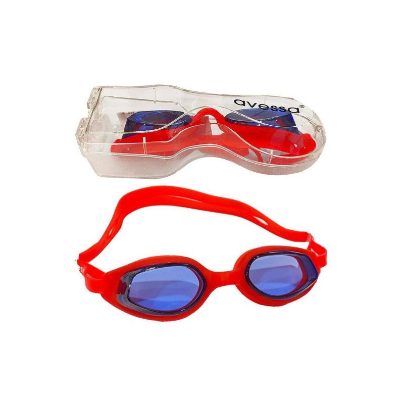 3'lü Yetişkin Unisex Havuz Seti Yüzücü Deniz Gözlüğü Havuz Gözlüğü + Bone + Kulak Burun Tıkacı Mavi