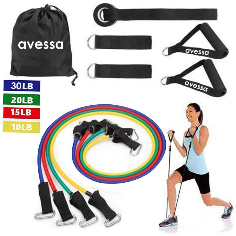 Avessa 4 Lü Direnç Lastiği Seti 10 Parça ECS-400