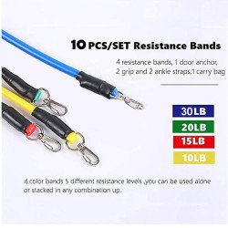 Avessa 4 Lü Direnç Lastiği Seti 10 Parça ECS-400