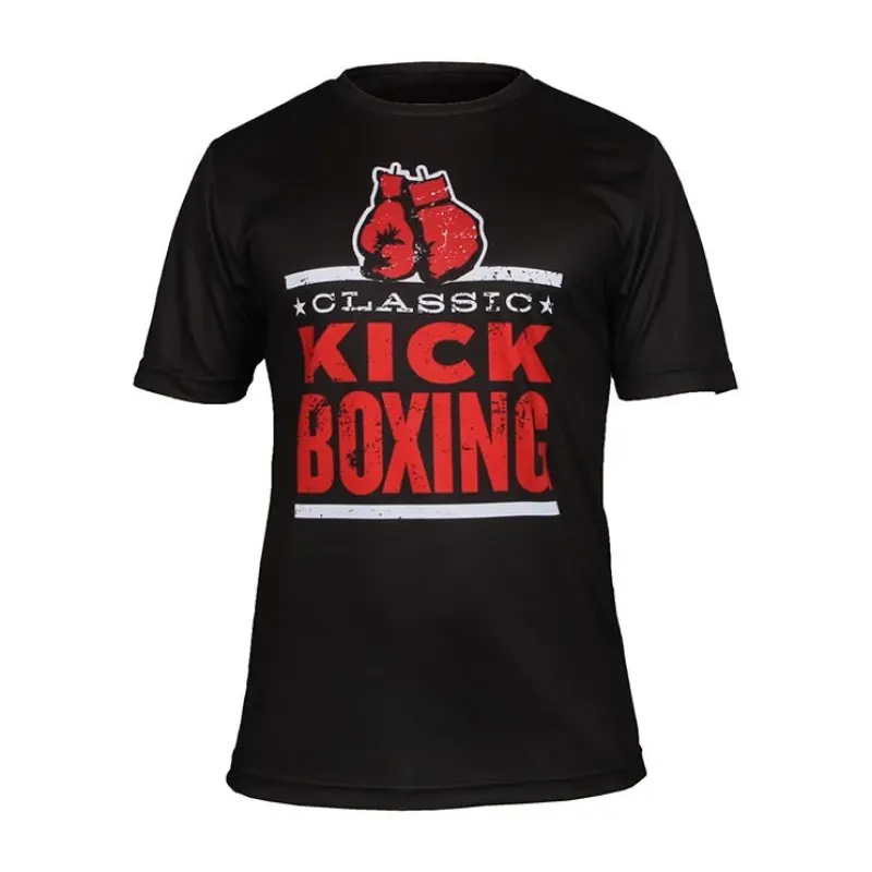 Dijital Baskılı Kick Boxing Bisiklet Yaka Spor T-Shirt KBT085