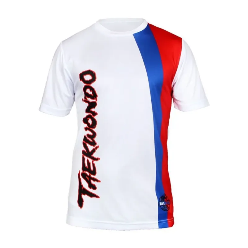 Dijital Baskılı Taekwondo Bisiklet Yaka Spor T-Shirt TKT126